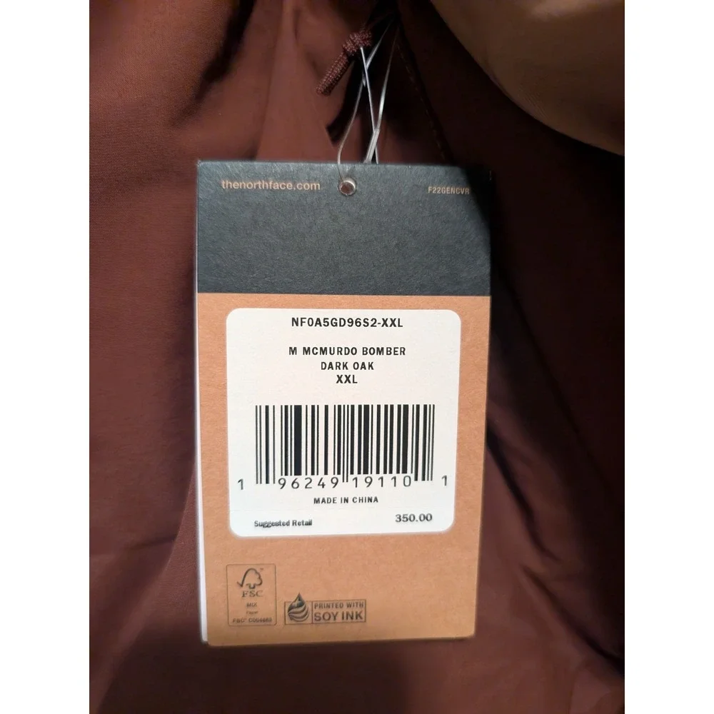 The North Face Men Mcmurdo‎ Bomber XXL Dark Oak